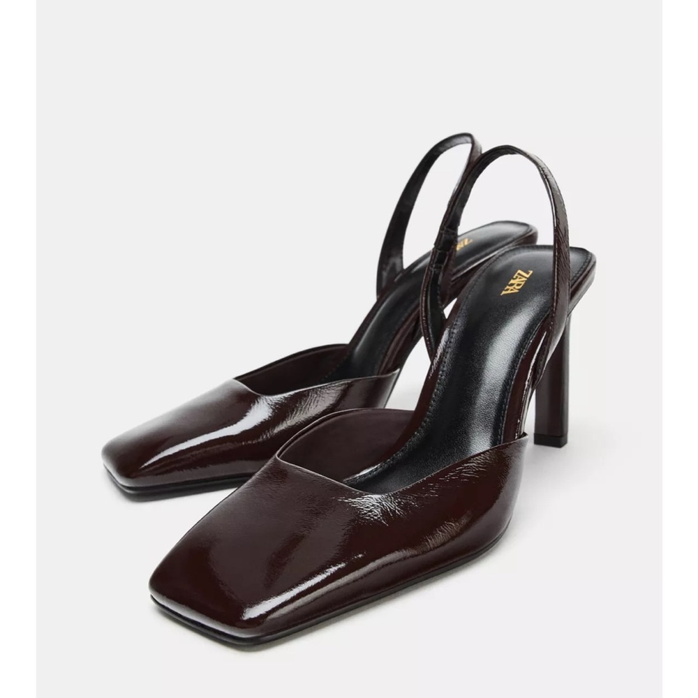 LEATHER SLINGBACK HEELS